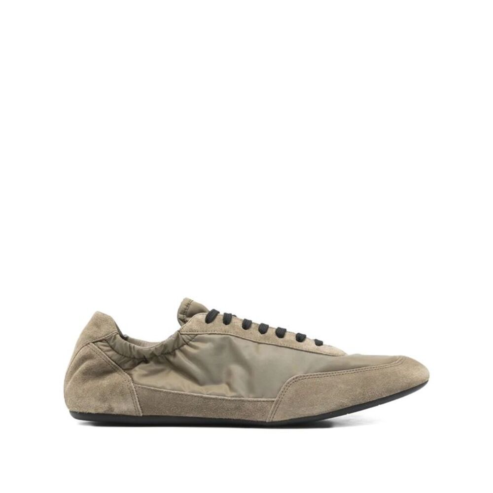 Prada Men Collapse Re-Nylon And Suede Elasticized Sneakers - Picture 1 of 4